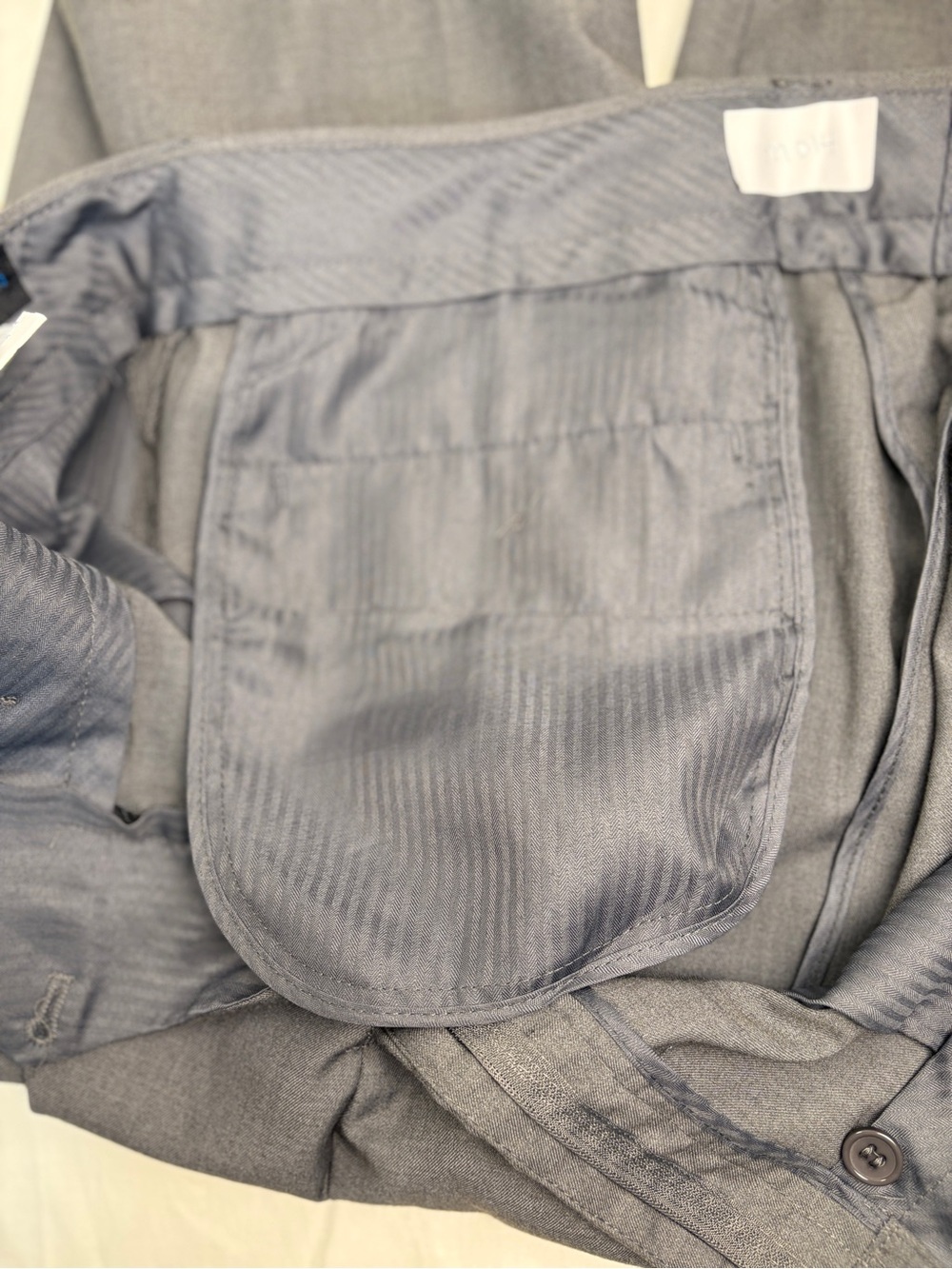 Men's Dress Pants — Dark Gray Tailored Flat Front - Picture 10 of 12